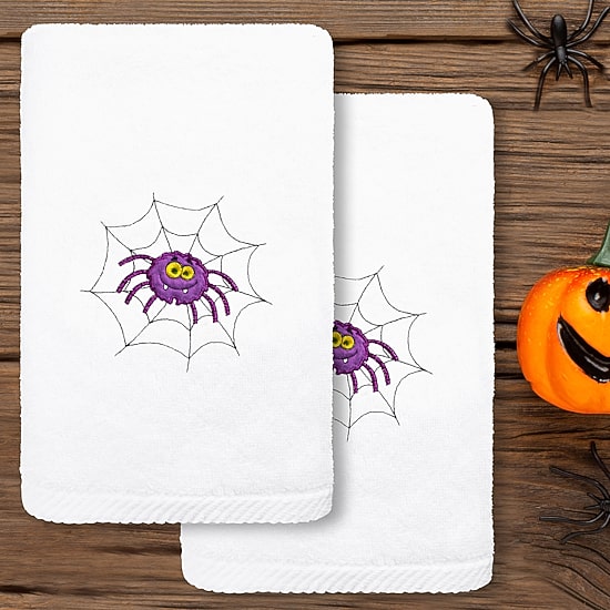 Linum Home Textiles Spider Embroidered 2-pc. Hand Towel