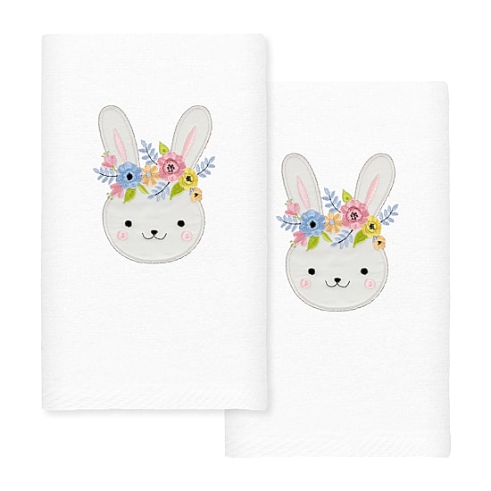 Linum Home Textiles Bee Dance Embroidered 2-pc. Hand Towel