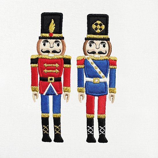 Linum Home Textiles Nutcrackers Embroidered 2-pc. Hand Towel