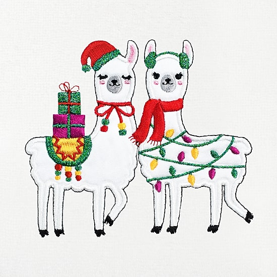 Linum Home Textiles Llamas Embroidered 2-pc. Hand Towel
