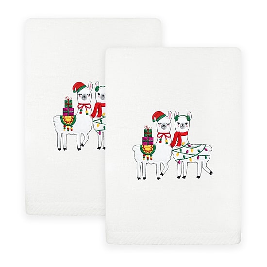Linum Home Textiles Llamas Embroidered 2-pc. Hand Towel