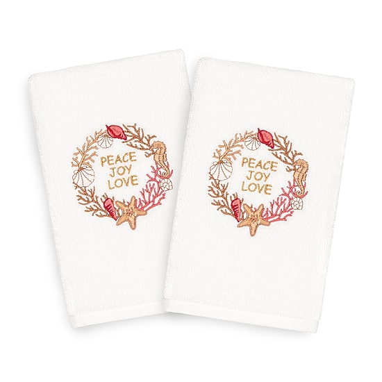Linum Home Textiles Christmas Peace 2-pc. Hand Towel