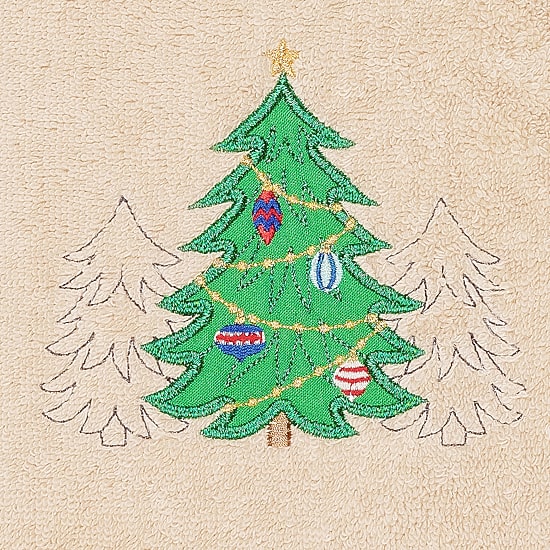 Linum Home Textiles Xmas Three Trees 2-pc. Hand Towel