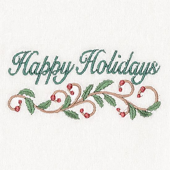 Linum Home Textiles Xmas Happy Holidays 2-pc. Hand Towel