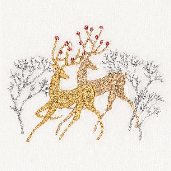 Linum Home Textiles Christmas Deer Pair 2-pc. Hand Towel