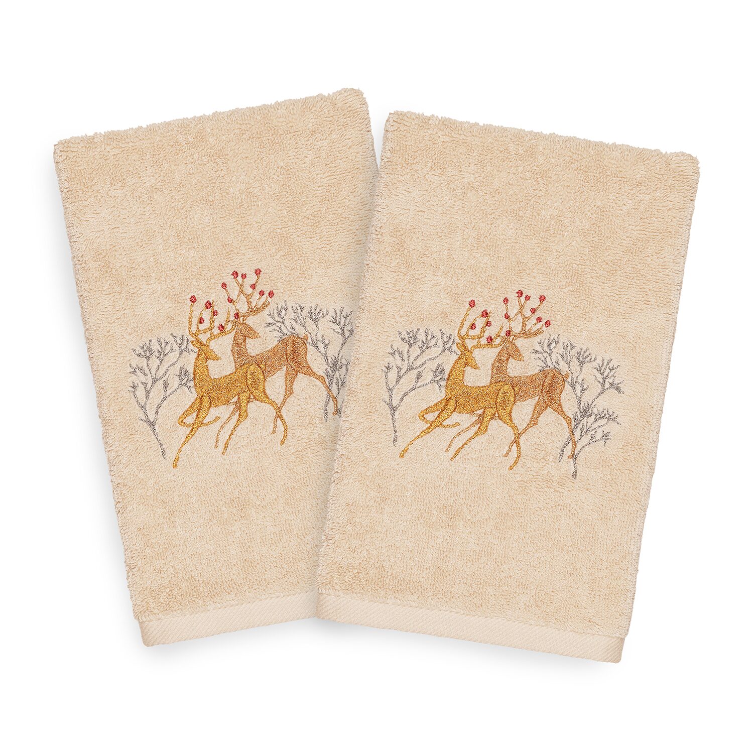 Linum Home Textiles Christmas Deer Pair 2-pc. Hand Towel