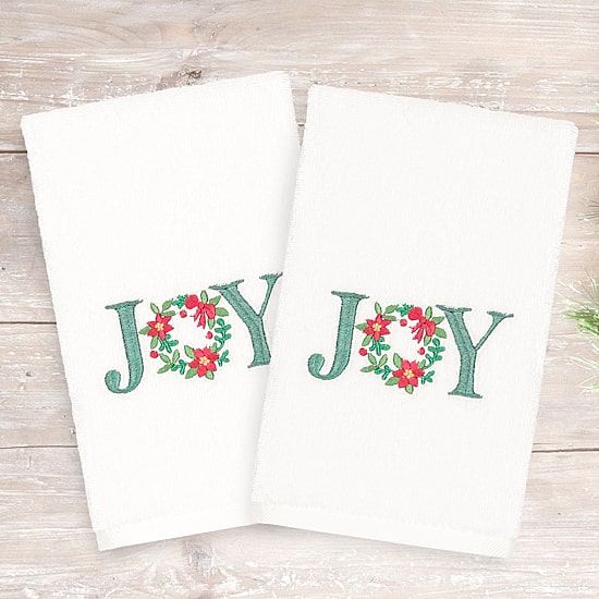 Linum Home Textiles Christmas Joy 2-pc. Hand Towel