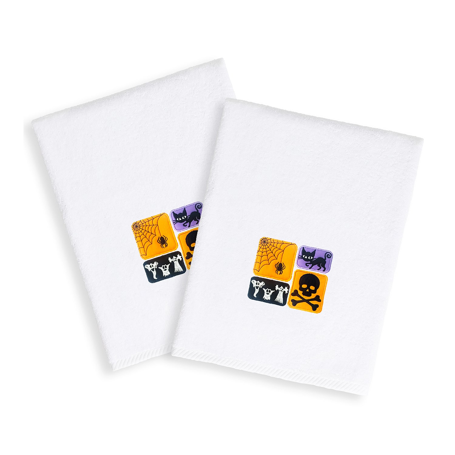 Linum Home Textiles Halloween Spooky Embroidered 2-pc. Hand Towel