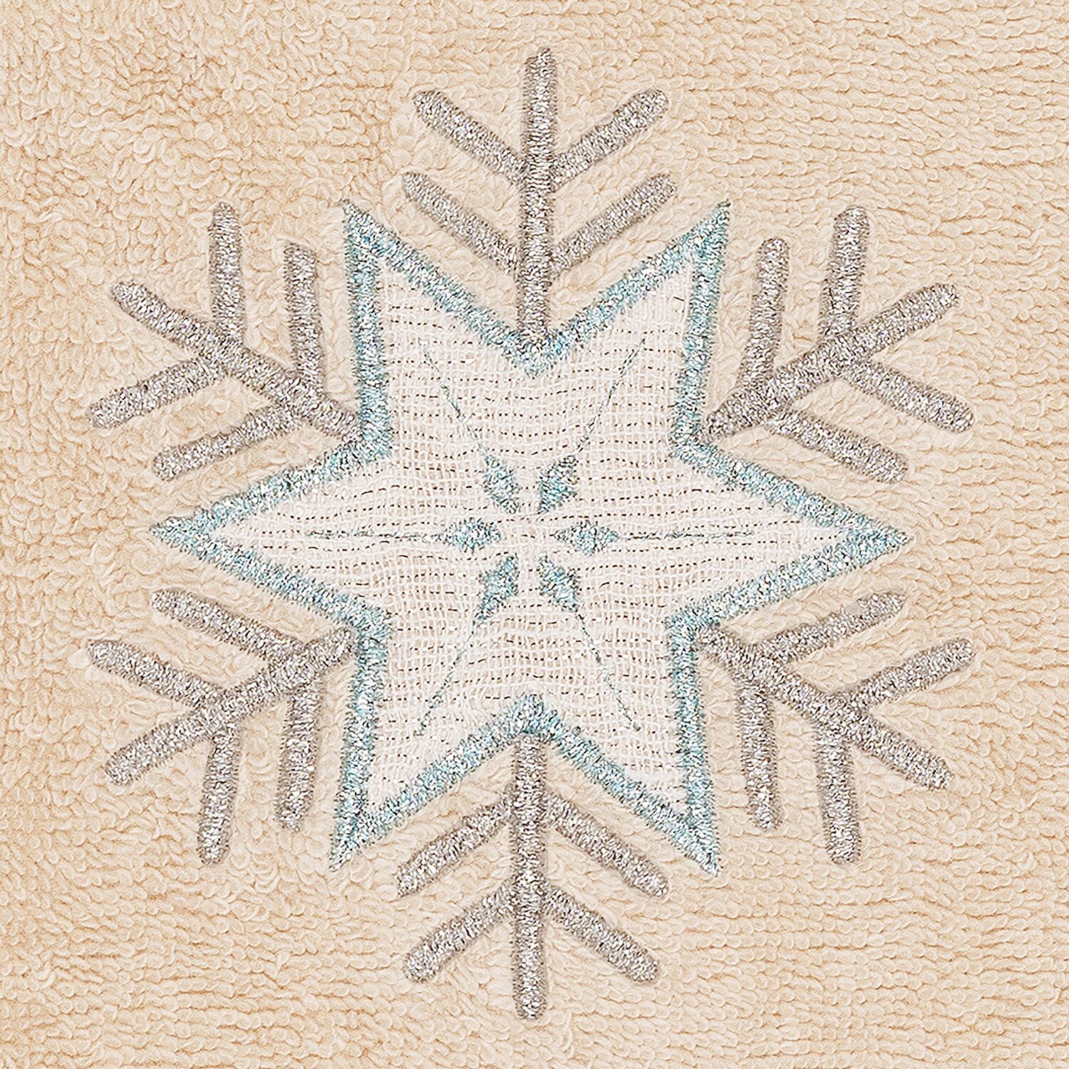 Linum Home Textiles Christmas Crystal Embroidered 2-pc. Hand Towel