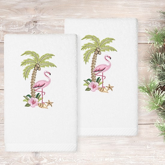 Linum Home Textiles Flora Embroidered 2-pc. Hand Towel