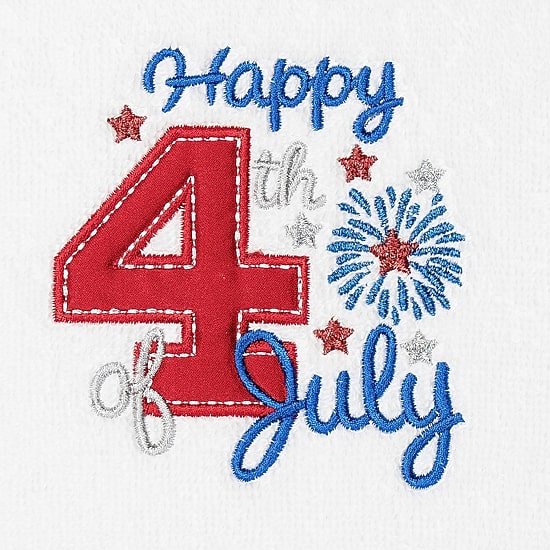 Linum Home Textiles 4th Of July Embroidered 2-pc. Hand Towel