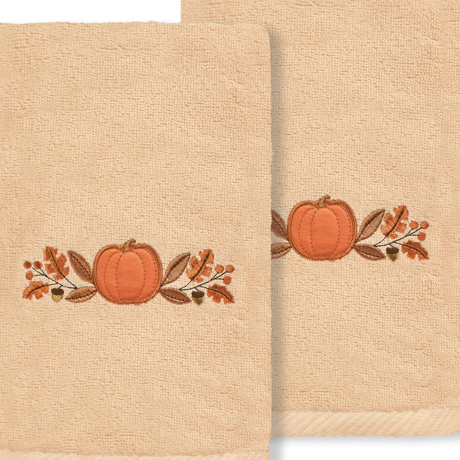 Linum Home Textiles Harvest Bounty Embroidered 2-pc. Hand Towel