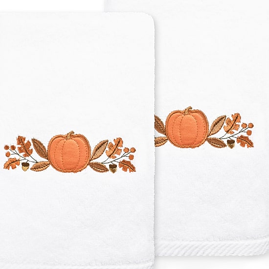 Linum Home Textiles Harvest Bounty Embroidered 2-pc. Hand Towel