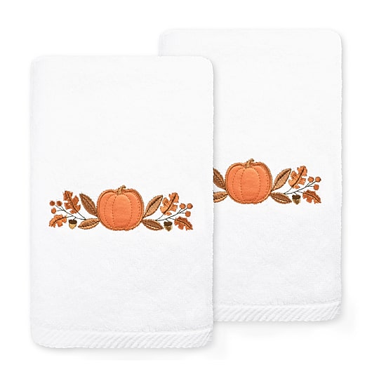 Linum Home Textiles Harvest Bounty Embroidered 2-pc. Hand Towel
