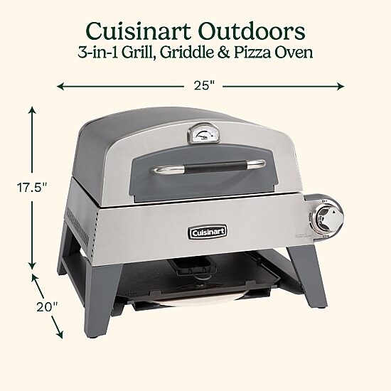 Cuisinart Outdoors 3-In-1 Grill 4-pc. Outdoor Pizza Oven