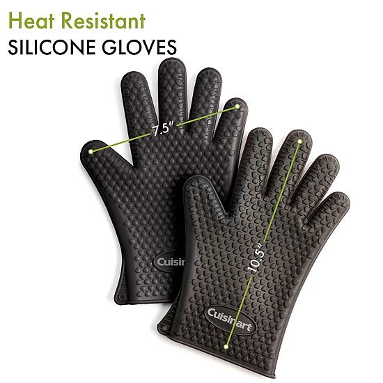 Cuisinart Outdoors Heat Resistant Silicone Grilling Gloves