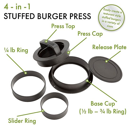 Cuisinart Outdoors 4-In-1 Stuffed Burger Press