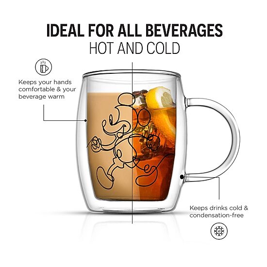 Joyjolt Mickey And Pluto Aroma 2-pc. Mickey and Friends Coffee Mug