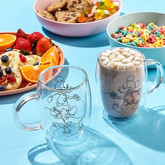 Joyjolt Mickey And Pluto Aroma 2-pc. Mickey and Friends Coffee Mug