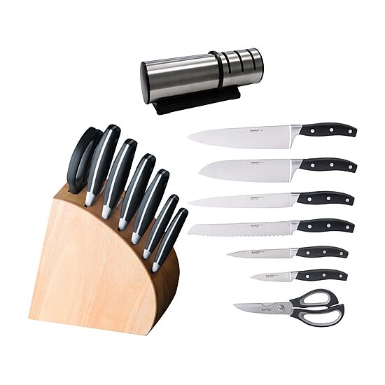 BergHOFF Essentials Forged Stainless Steel 9pc. Knife Block Set with Sharpener