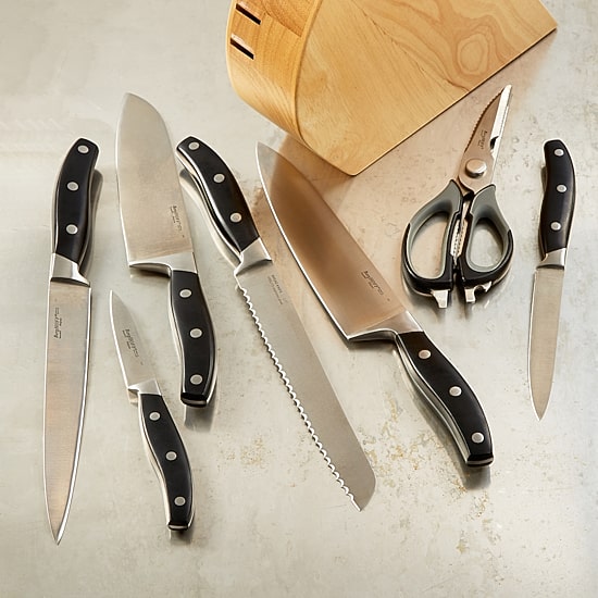 BergHOFF Essentials Forged Stainless Steel 9pc. Knife Block Set with Sharpener