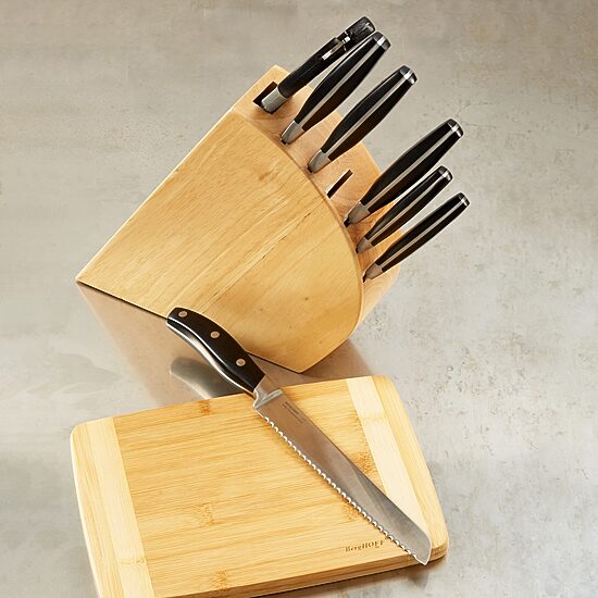 BergHOFF Essentials Forged Stainless Steel 9pc. Knife Block Set with Sharpener