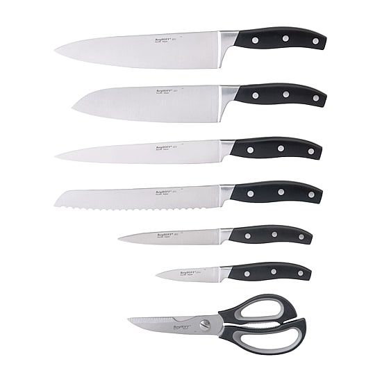 BergHOFF Essentials Forged Stainless Steel 9pc. Knife Block Set with Sharpener