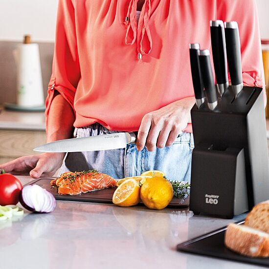 BergHOFF Leo Graphite Stainless Steel 6-pc. Knife Block Set