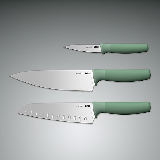 BergHOFF Leo Forest Stainless Steel 3-pc. Advanced Knife Set