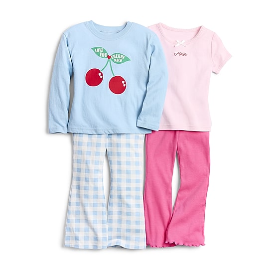 Okie Dokie Toddler & Little Girls Round Neck Long Sleeve Regular Fit Graphic T-Shirt
