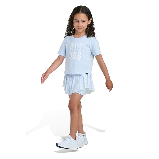 adidas Toddler Girls Jersey 2-pc. Short Set