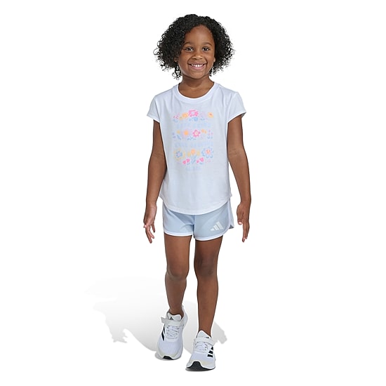 adidas Toddler Girls Jersey 2-pc. Short Set