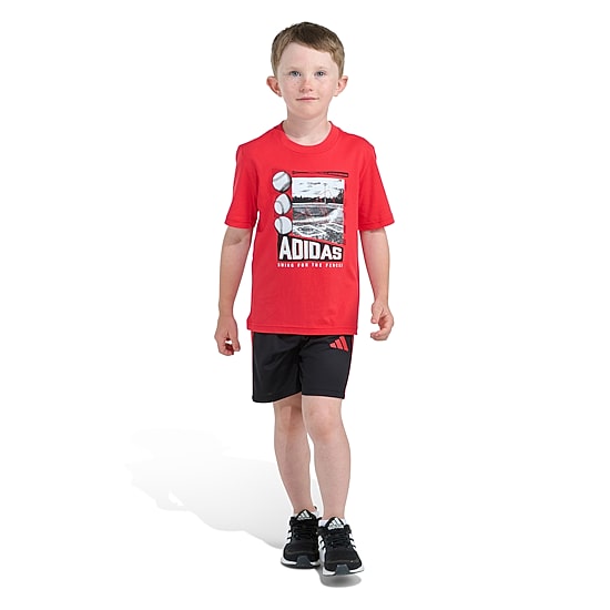 adidas Little Boys Jersey 2-pc. Short Set