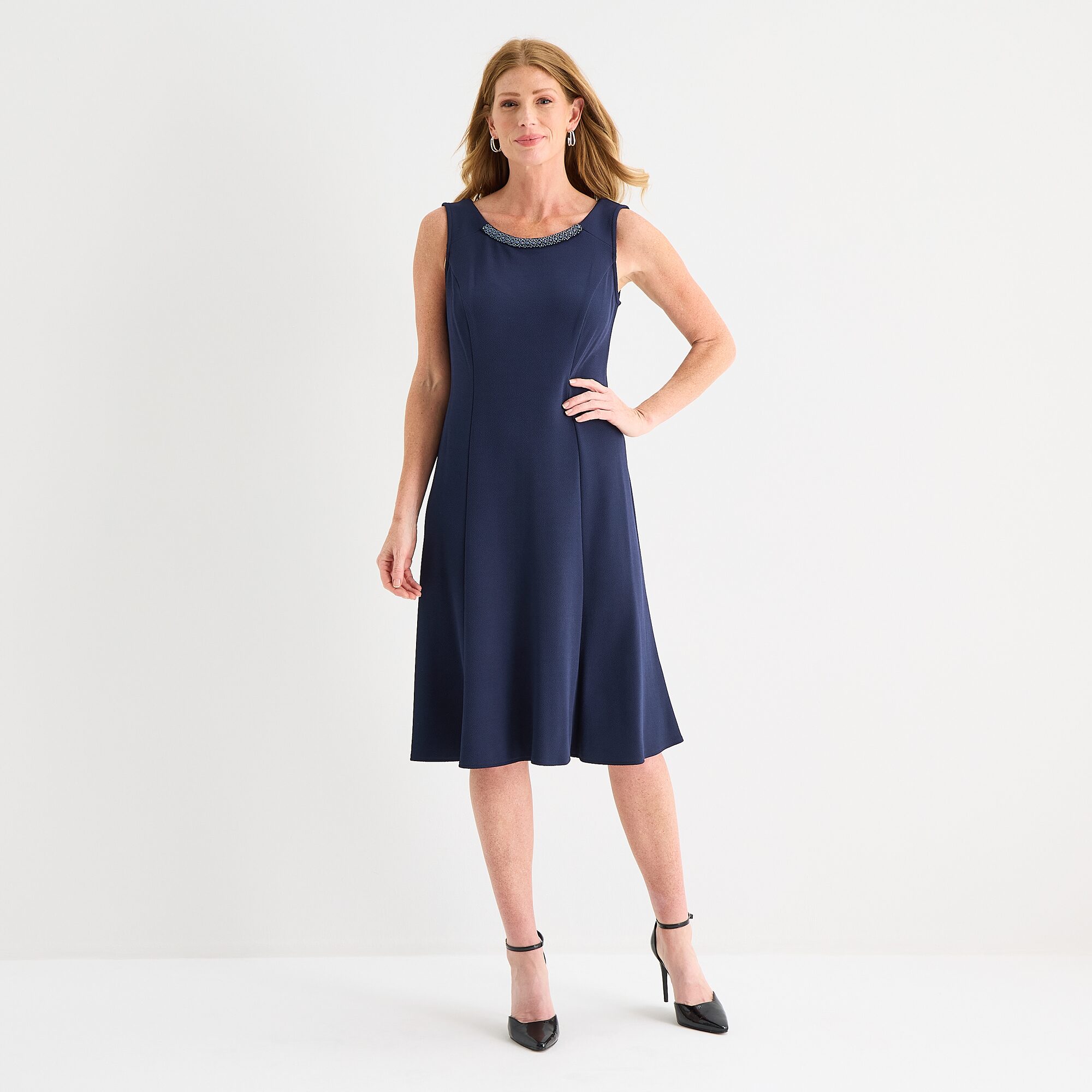 Maya Brooke Womens Crepe Jacket Dress