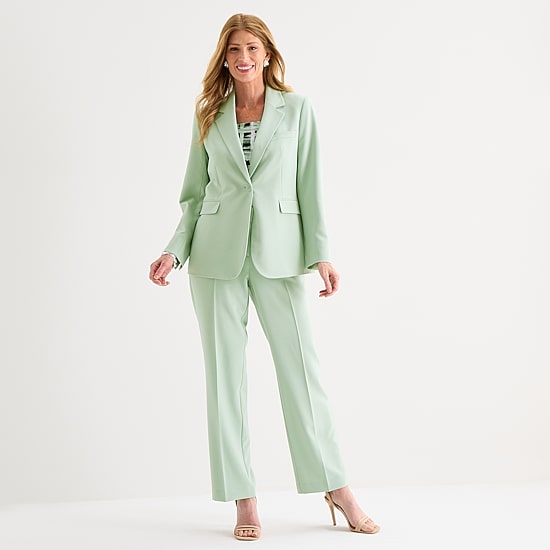 Black Label by Evan-Picone Womens Classic Fit Suit Jacket