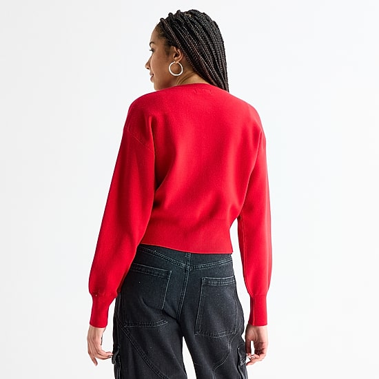 Forever 21 Juniors Womens Crew Neck Long Sleeve Pullover Sweater