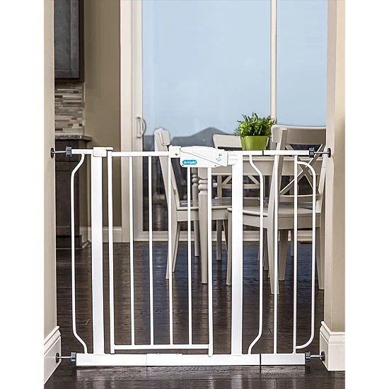 Regalo Easy Step Extra Wide White Metal Walk-Through Gate