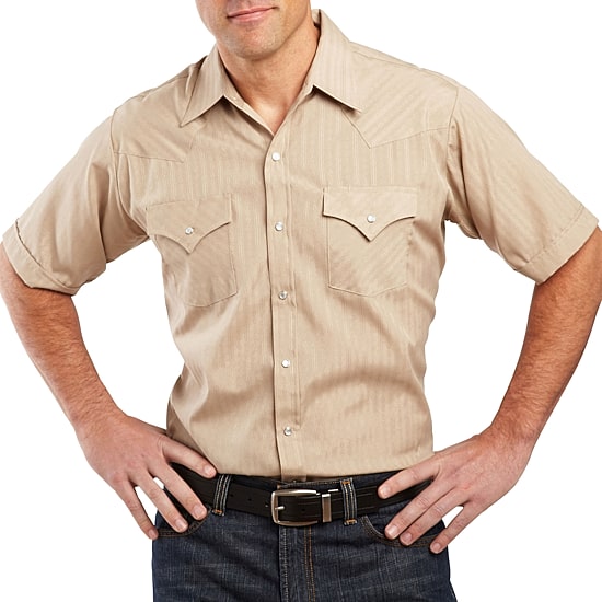 Ely Cattleman Snap Front Mens Short Sleeve Classic Fit Button-Down Shirt