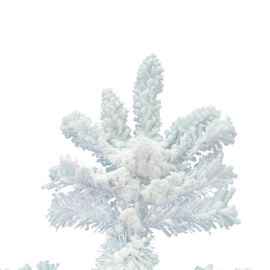 6.5' Prelit Flocked White Spruce Christmas Tree