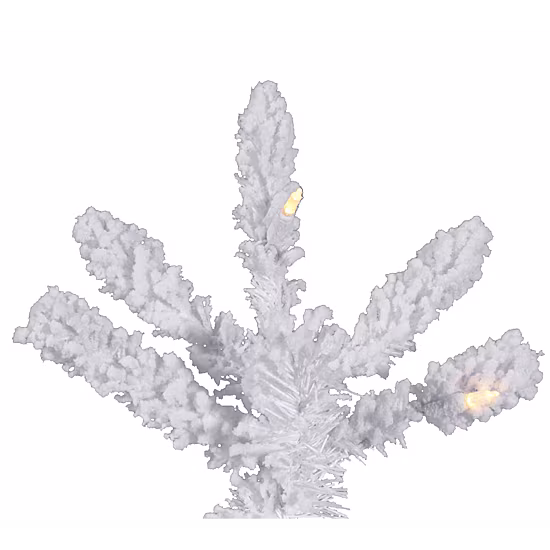 6.5' Prelit Flocked White Spruce Christmas Tree