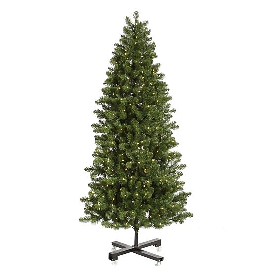 7.5' Prelit Slim Artificial Christmas Tree