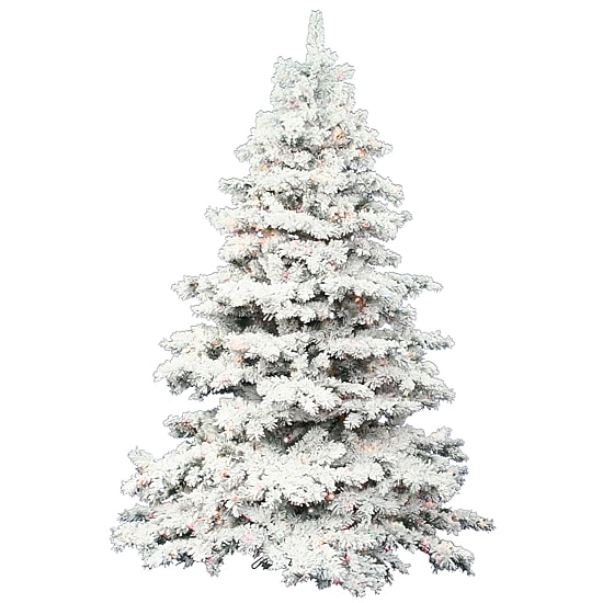 Vickerman 6 1/2 Foot Pre-Lit Flocked Christmas Tree
