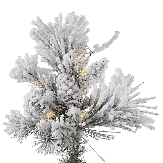 Vickerman 4 1/2 Foot Pre-Lit Flocked Christmas Tree