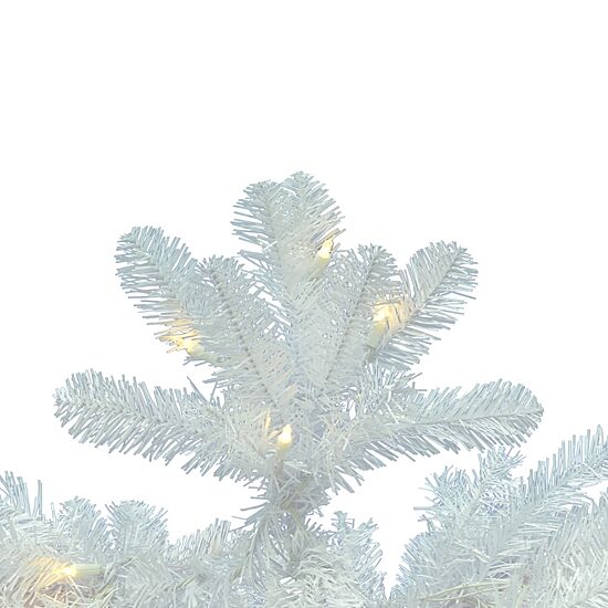 5.5' Prelit White Pencil Pine Artificial Christmas Tree