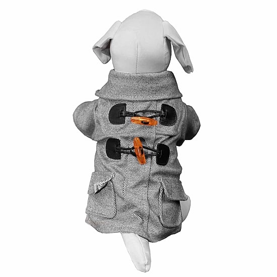 The Pet Life Military Static Rivited Fashion Collared Wool Pet Coat