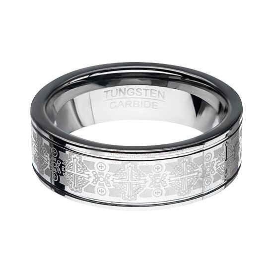 Inox Mens Jewelry 8MM Tungsten Wedding Band