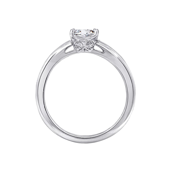DiamonArt® Womens 3/8 CT. T.W. White Cubic Zirconia Sterling Silver Heart Promise Ring