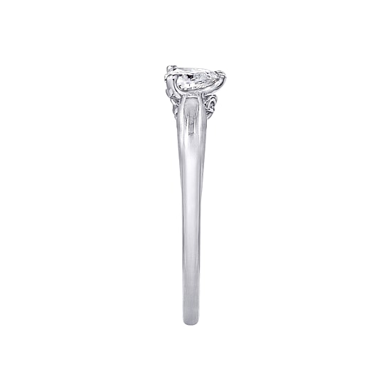 DiamonArt® Womens 3/8 CT. T.W. White Cubic Zirconia Sterling Silver Heart Promise Ring