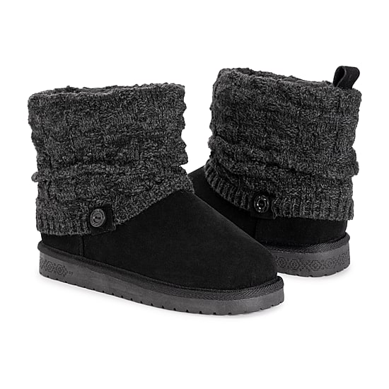 Muk Luks Womens Laurel Flat Heel Booties