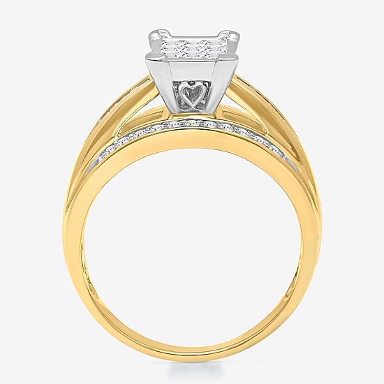 1/2 CT.T.W. Natural Diamond Bridal Ring in 10K or 14K Gold